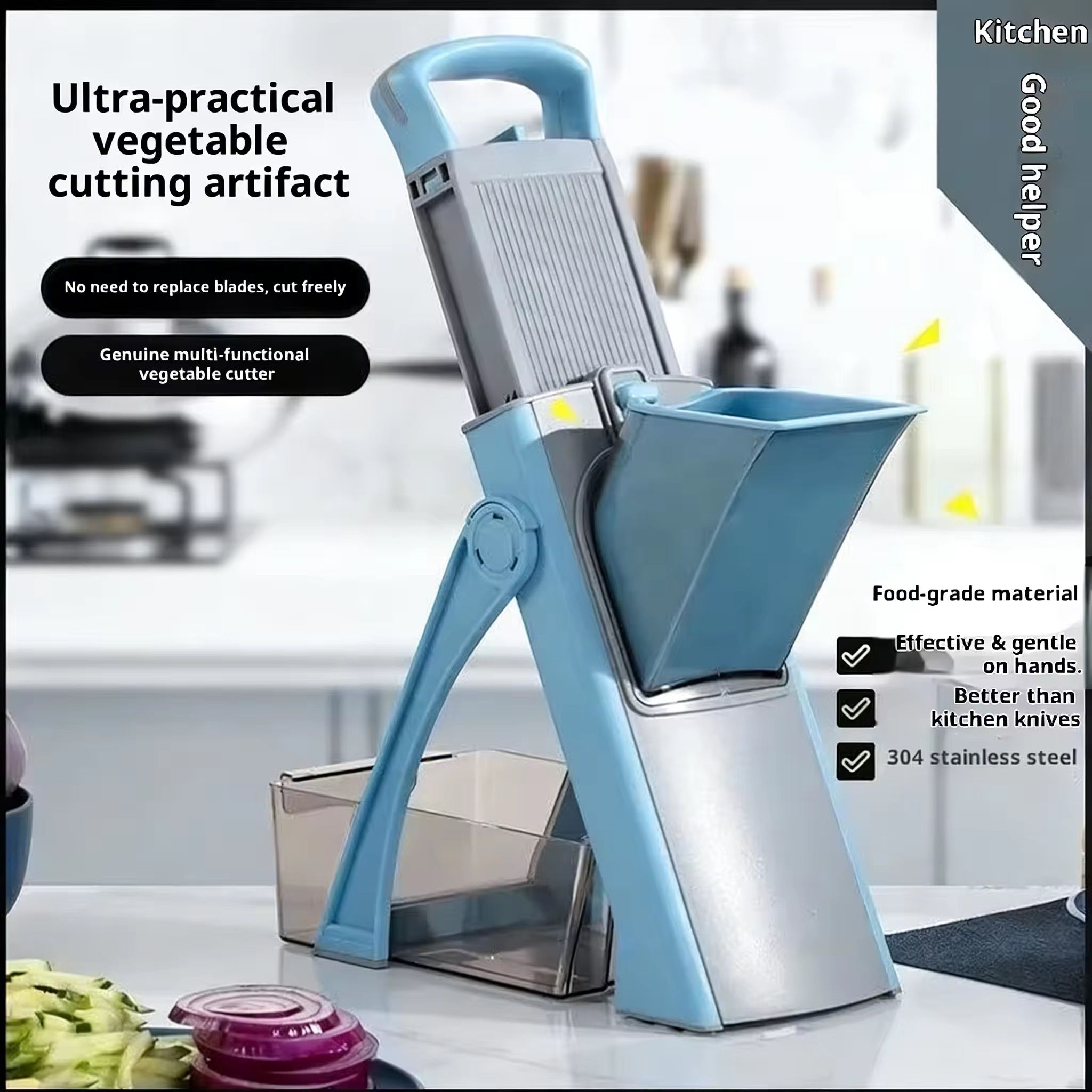 قطاعة يدوية متعددة الوظائف للمطبخ